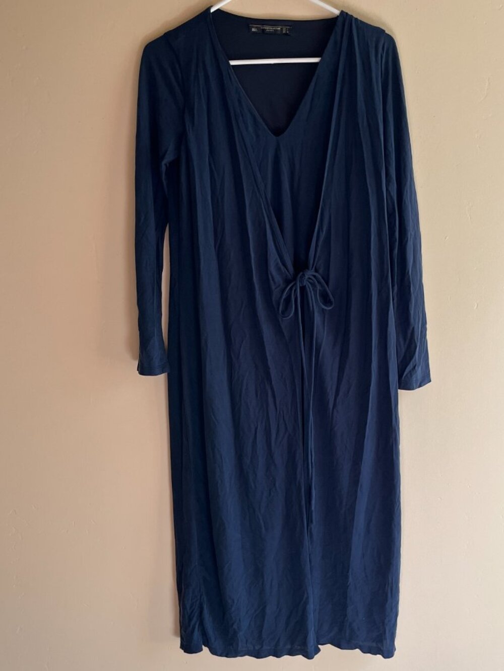 Zara blue wrap dress duster whimsigoth lagenlook boho etherial witchy fairy goth